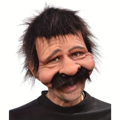 Funny mustache man half - mustache,